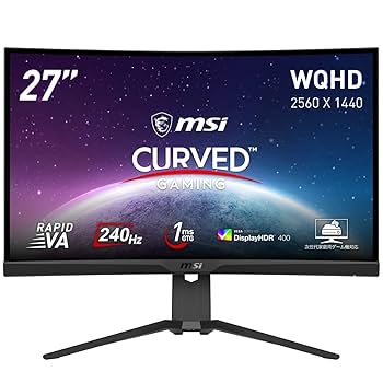 Amazon.co.jp: MSI 湾曲ゲーミングモニター MAG 275CQRXF 27